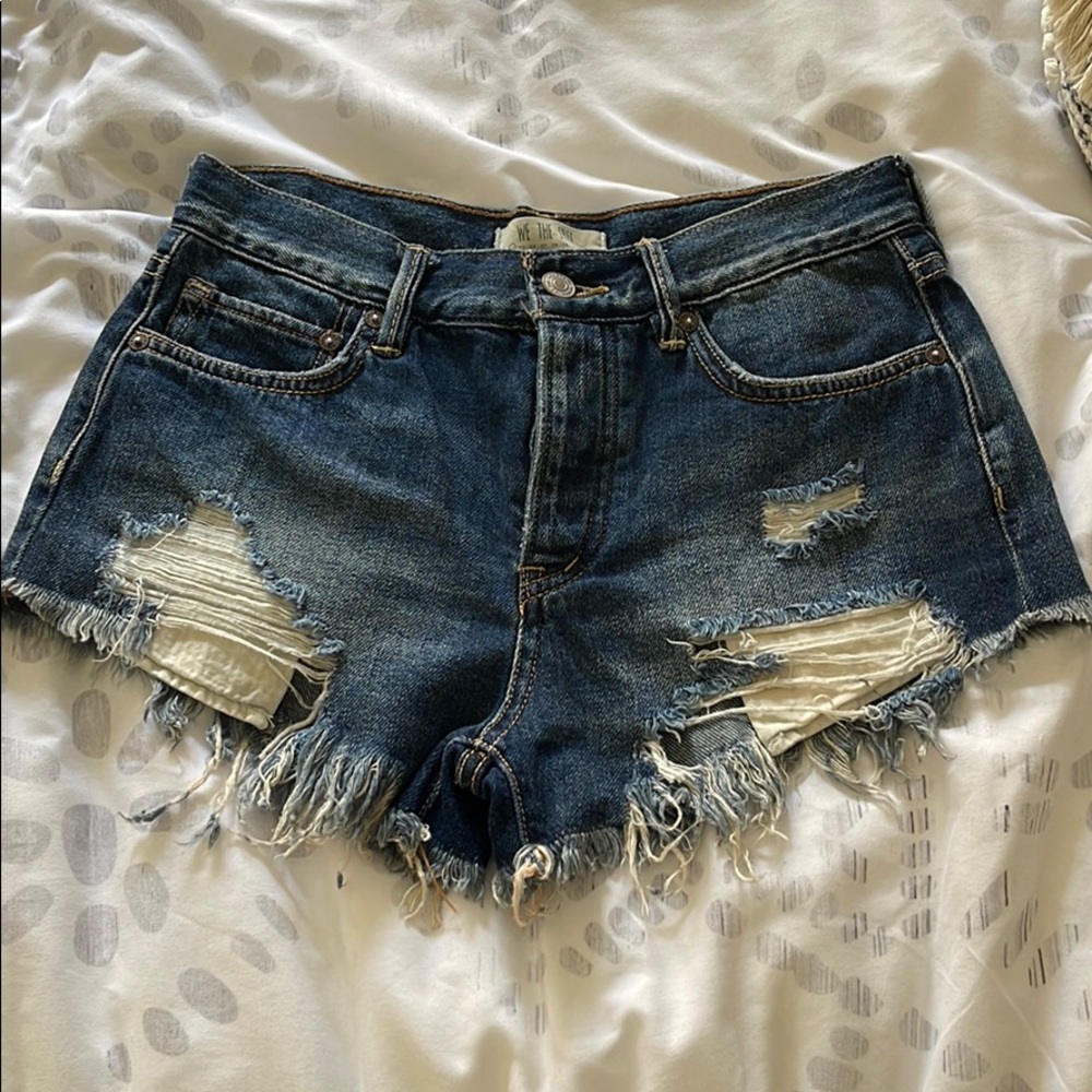 Dark denim shorts